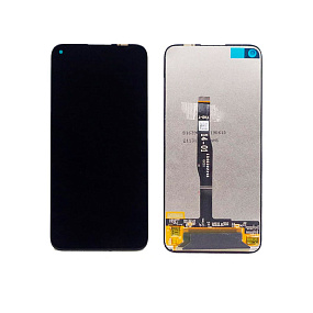 Дисплей для телефона Huawei P40 Lite в сборе с тачскрином Черный - Премиум