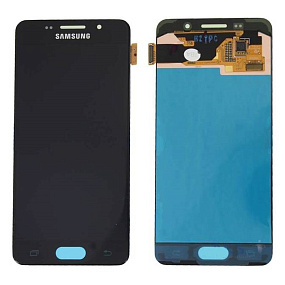 Дисплей для телефона Samsung A310F/A3 (2016) в сборе с тачскрином Черный - AA (TFT)