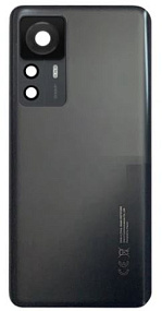 корпус для телефона Xiaomi 12T/12T Pro (MZB0CB8RU/MZB0CE5RU) Задняя крышка Черный Matte - Премиум