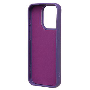 Кейс iPhone 15 Pro Max силикон SC335 (кот) фиолетовый