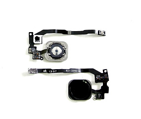 Шлейф iPhone 5S/SE на кнопку HOME в сборе Черный