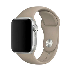 Ремешок для Apple Watch Sport 38/40/41 mm силикон на кнопке (L) бежевый