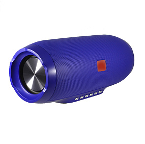 Колонка BY-1050 (Bluetooth/MicroSD/USB/AUX) синяя