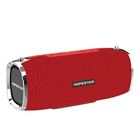 Колонка Hopestar A6 (Bluetooth/MicroSD/USB/FM/AUX/Microphone) влагозащищенная красный