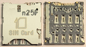 Коннектор SIM HTC One S/8S/Desire 700 Dual/C6502/C6503 (ZL)