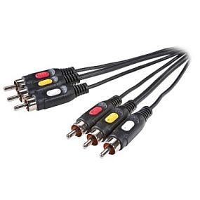 Кабель 3xRCAm (папа) - 3xRCAm (папа) 3m