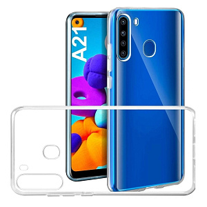 Силиконовый чехол для Samsung A215 Galaxy A21 прозрачный