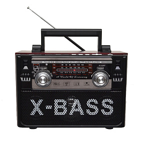 Радиоприемник GOLON RX-628BT коричневый/черный