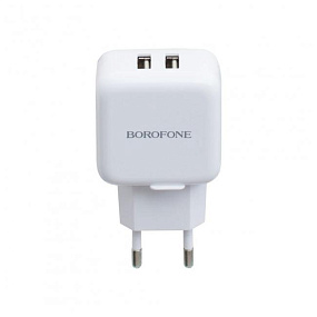 СЗУ-USB Borofone BA18 2 выхода 2.1А белый
