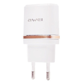 СЗУ-USB Awei C-930 2 выхода 1A/2,1A белый (УЦЕНКА) Потёртости