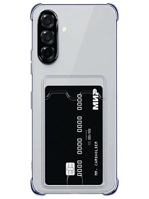 Силиконовый чехол для Samsung A366 Galaxy A36 с визитницей прозрачный