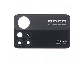 Стекло камеры Xiaomi Poco M4 Pro 4G (2201117PG) Черный