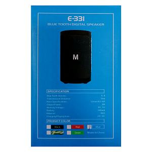 Колонка E-331 (Bluetooth/FM/AUX) черная