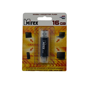 16Gb Mirex USB/Micro Smart двойная черная 2.0