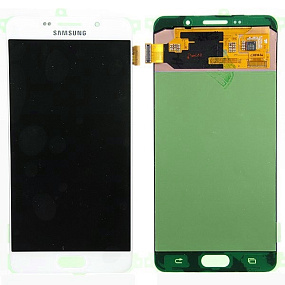Дисплей для телефона Samsung A710F (A7 2016) в сборе с тачскрином Белый - AAA (AMOLED)