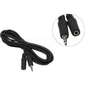 Кабель 3.5mm Jack (папа) - 3.5mm Jack (мама) Smartbuy 3м черный