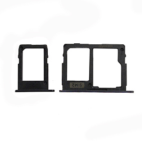 Контейнер SIM+MicroSD Samsung J530F/J730F (комплект 2 шт.) Черный
