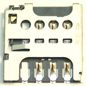 Коннектор SIM Nokia 625/LG X145