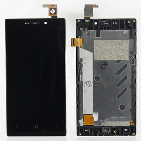 Дисплей для телефона Highscreen Zera F (rev.S) в сборе с тачскрином Черный