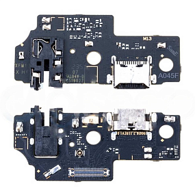 Шлейф Samsung A045F (A04) плата системный разъем/разъем гарнитуры/микрофон