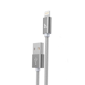 Дата кабель lightning - USB Hoco X2 в переплете 1м серый