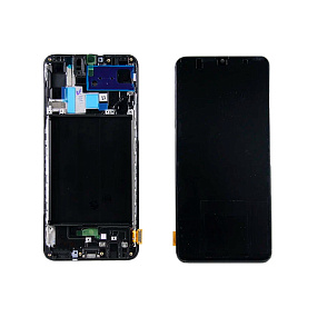 Дисплей для телефона Samsung A705 (A70) модуль Черный - Оригинал