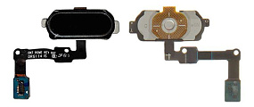 Шлейф Samsung G570F (J5 Prime) на кнопку HOME в сборе Черный