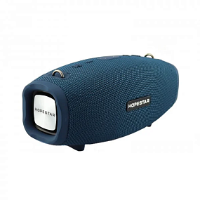 Колонка Hopestar H41 (Bluetooth/MicroSD/USB/FM/AUX/Microphone) влагозащищенная синяя