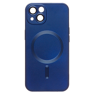 Кейс iPhone 13 силикон SafeMag SM020 темно-синий