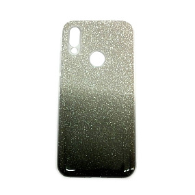 Силиконовый чехол Xiaomi Redmi 7 Gradient SC097 черный/серебро