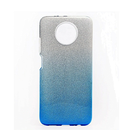 Силиконовый чехол Xiaomi Redmi Note 9T Gradient SC097 голубой/серебро