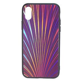 Кейс iPhone X/Xs пластик PS67 фиолетовый