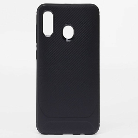 Силиконовый чехол для Samsung A207 Galaxy A20s SC149 карбон черный