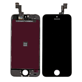 Дисплей для телефона iPhone 5S/SE в сборе Черный - Премиум