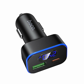 АЗУ-USB/USB-C HOCO Z63B 2 выхода QC3.0+ PD 30W черный