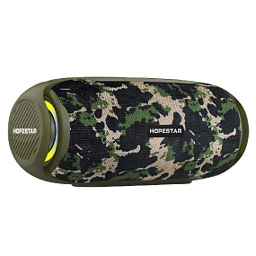 Колонка Hopestar H48 (Bluetooth/MicroSD/USB/FM/AUX/Microphone) влагозащищенная зеленый камуфляж