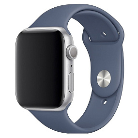 Ремешок для Apple Watch Sport 42/44/45/49 mm силикон на кнопке (L) темно-синий