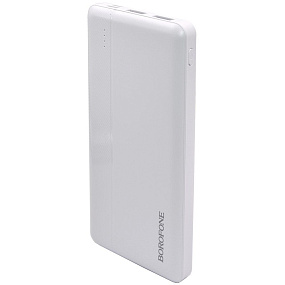 Портативное зарядное устройство Borofone BJ24 2USB/Micro/Type-C 10000mAh белый(УЦЕНКА)б/у, потертост