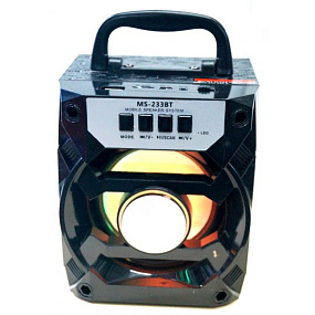 Колонка MS-233BT (Bluetooth/MicroSD/USB/FM/AUX) 8W черная