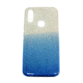 Силиконовый чехол Xiaomi Redmi 7 Gradient SC097 голубой/серебро