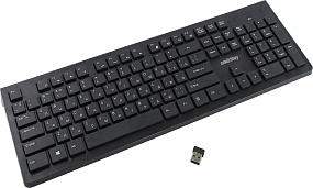 Клавиатура беспроводная SmartBuy SBK-206-AG-K Ultra Slim мультимедийная черная