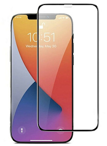 Защитное стекло iPhone 13/13 Pro/14/16E 3D черное