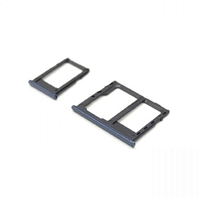 Контейнер SIM Samsung A920F (A9 2018) Черный