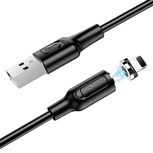 Дата кабель lightning - USB Borofone BX41 магнитный 2.4A черный 1м