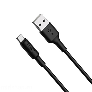 Дата кабель micro USB - USB Hoco X25 2.4A 1м черный