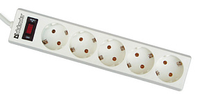 Сетевой фильтр Defender ES белый 3м