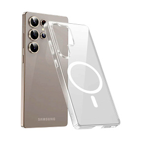 Силиконовый чехол для Samsung S938 Galaxy S25 Ultra SafeMag SM006 прозрачный