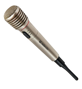 Микрофон Defender MIC-140 беспроводной для караоке до 15м металл