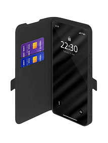 Чехол-книжка DF под кожу Xiaomi Redmi 14C/Poco C75 черный