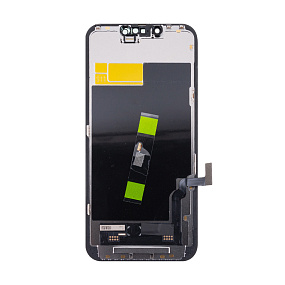 Дисплей для телефона iPhone 13 в сборе Черный - (Soft OLED, Full HD) (площадка под IC)